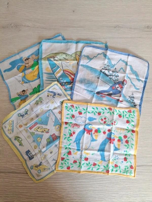 Lot de 5 mouchoirs enfants